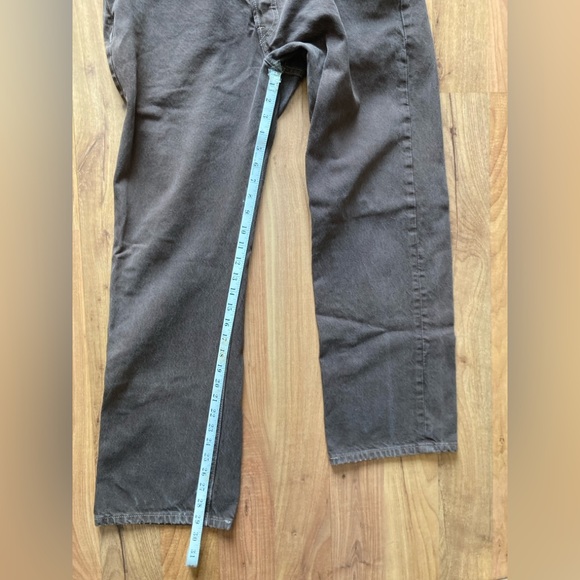 Vintage Levis 501 Men’s 36x30 Brown Button Fly Straight Leg Jeans Altered - Picture 9 of 15